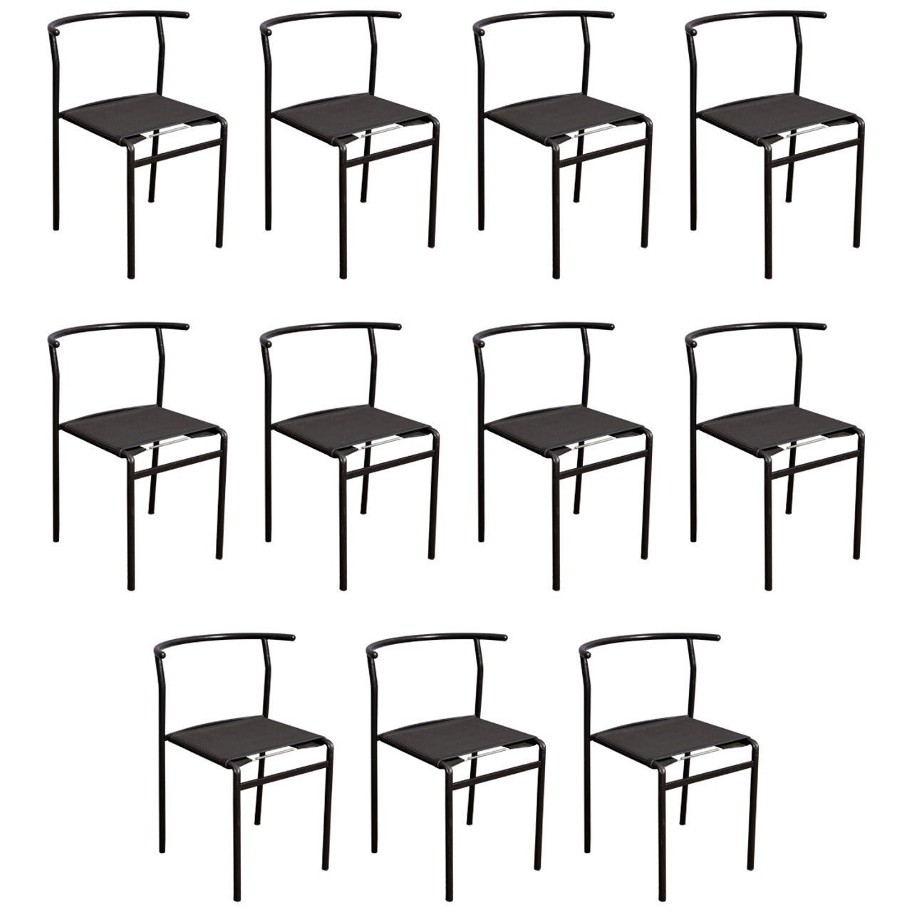 Set of 11 Café Chairs by Philippe Starck For Sale