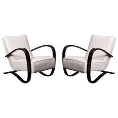 Antique Pair of Armchairs by Jindrich Halabala
