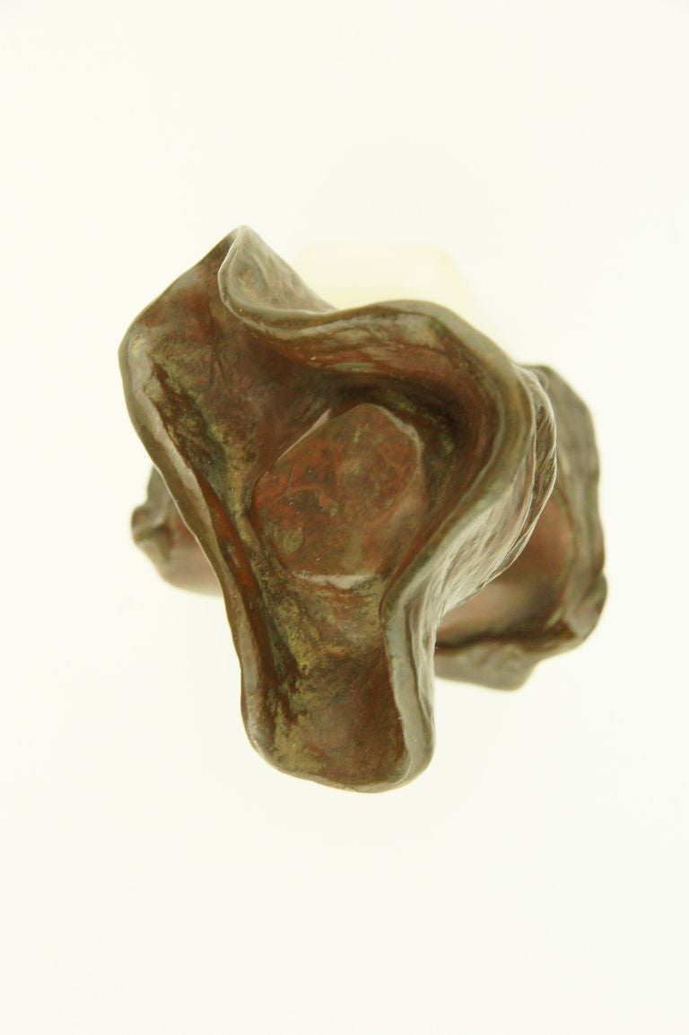 Marble 'Theresa' Art Nouveau Bronze Bust by Georges van der Straeten
