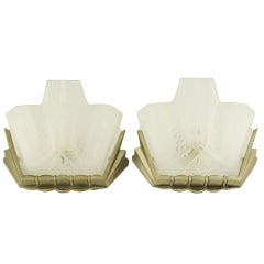 A Pair of Müller Frères Art Deco Wall Lights or Sconces