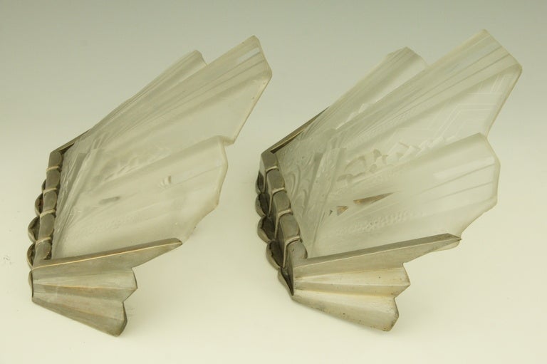 A Pair of Müller Frères Art Deco Wall Lights or Sconces 4