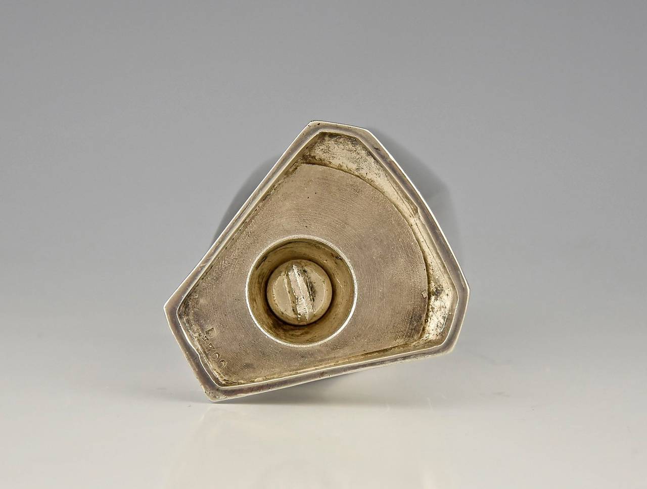 Metal Art Deco Silvered Salt Shaker Penguin, Designed by Sandoz for Christofle, 1935