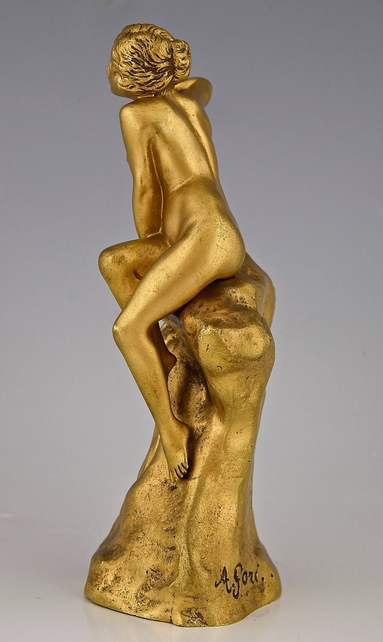 art nouveau bronze sculpture