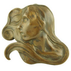 Art Nouveau Bronze Paperweight By Pierre Delbet. 