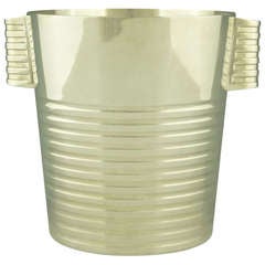 Champagnerkübel im Art déco-Stil von Luc Lanel für die Normandie, Christofle, 1935