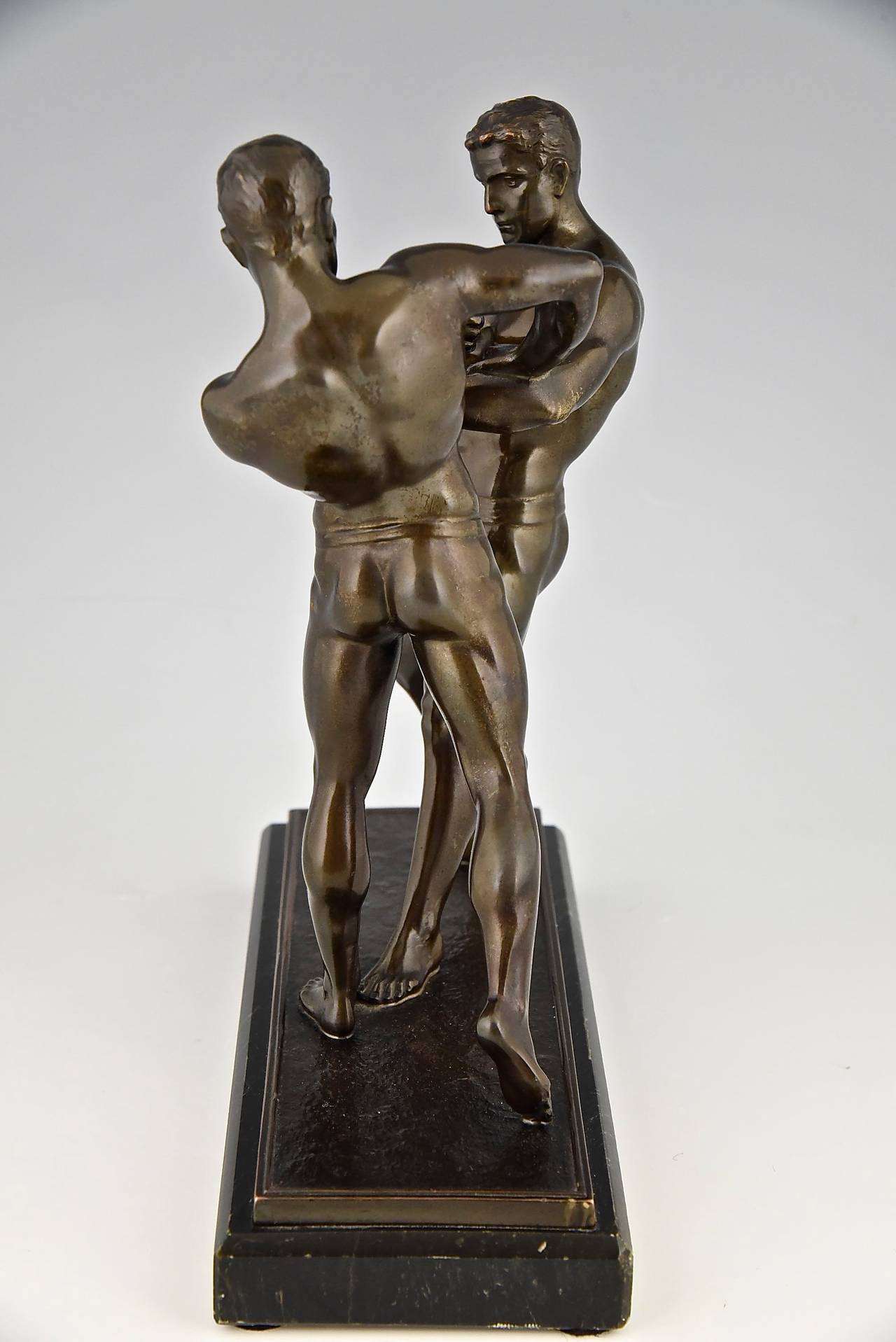 wrestling sculpture