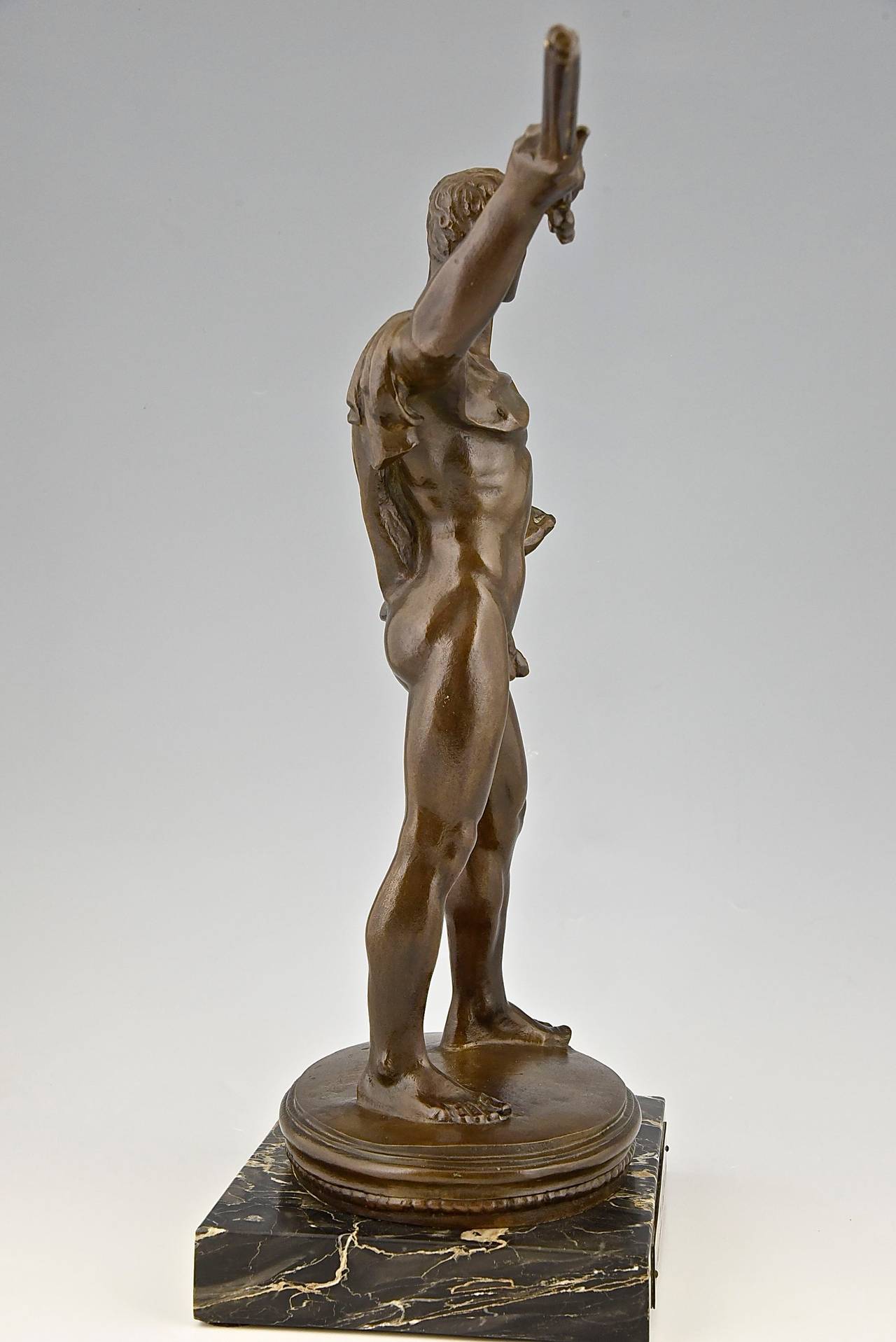 Art Deco Bronze Sculpture Male Nude Hans Netzer, Germany, 1930 1