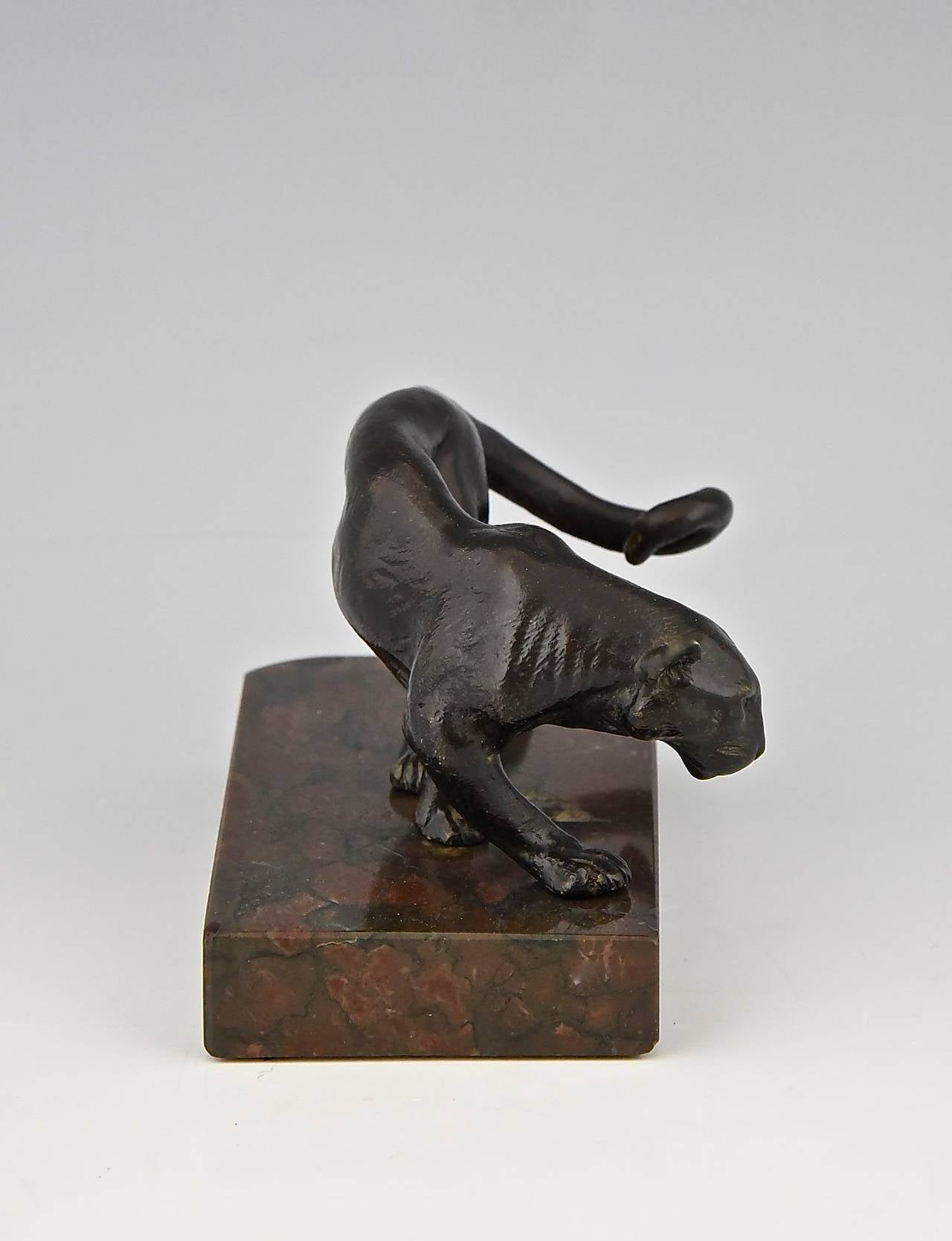 Vienna Bronze Sculpture of a Panther by Franz Bergmann, Austria 1900 In Good Condition In Antwerp, BE