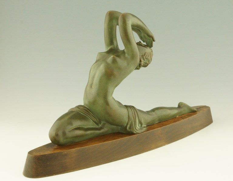 Danseuse nue Art déco de Ganu Gantcheff:: France 1925.