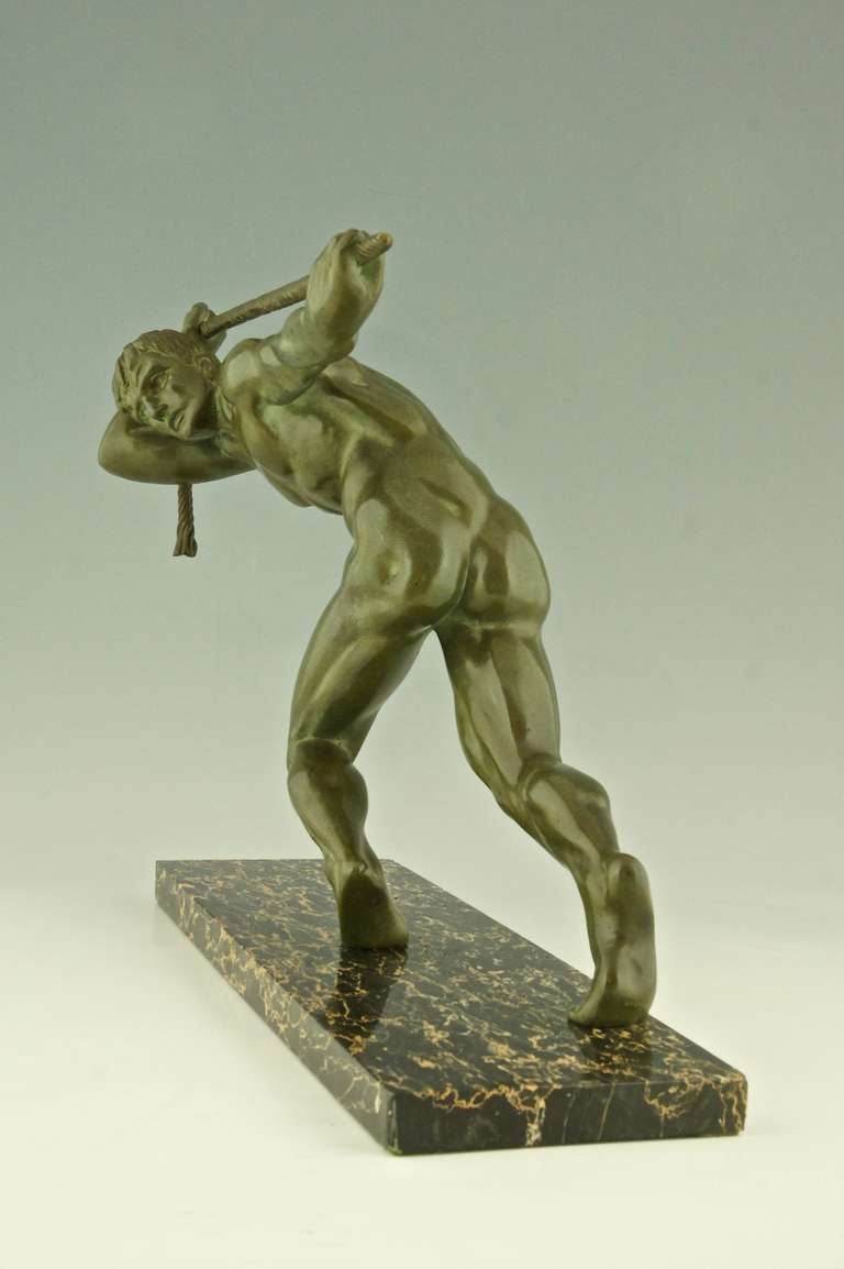 Pierre Lenoir Art Deco Bronze Sculpture of Two Nudes 1930 