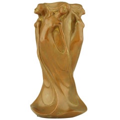 A very fine French bronze Art Nouveau vase with 4 maidens.