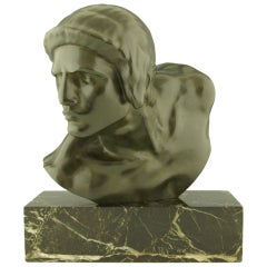 Art Deco bronze bust of a gladiator by Constant Roux.