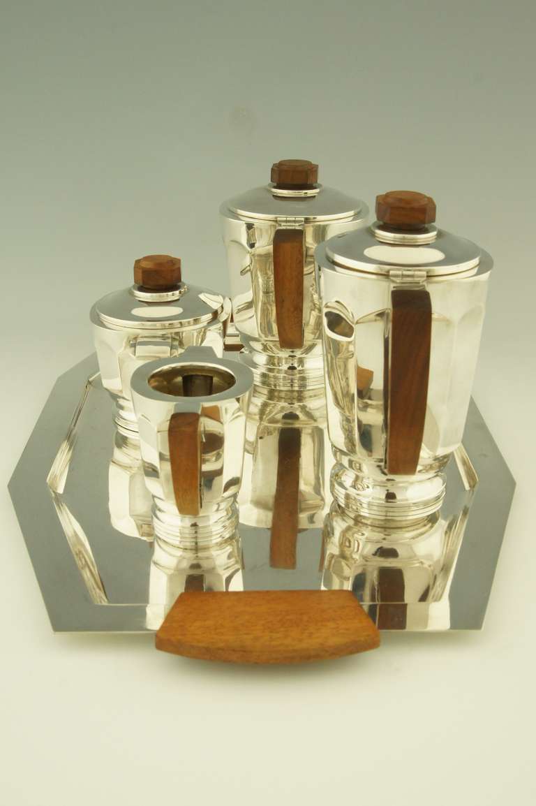 French Art Deco Tea And Coffee Set By Argit, France. 