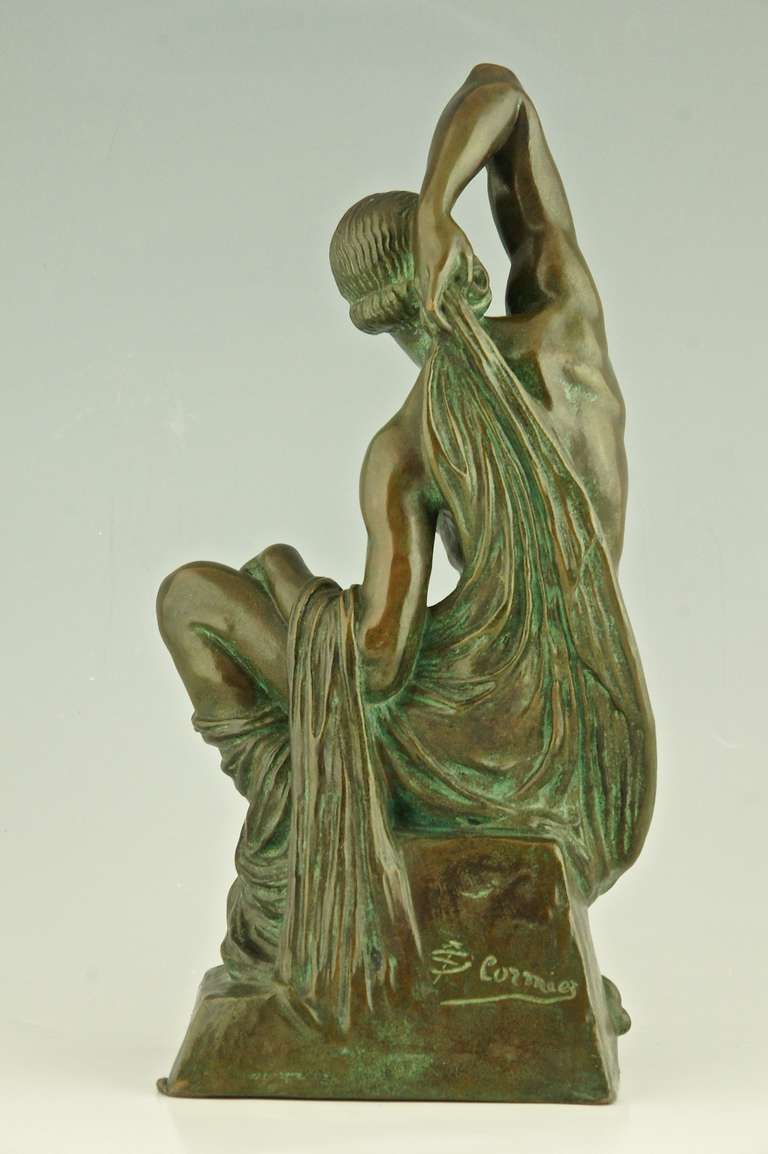 20th Century Art Deco Bronze Sculpture of a Nude by Joe Descomps Cormier, Barbedienne Foundry 1925