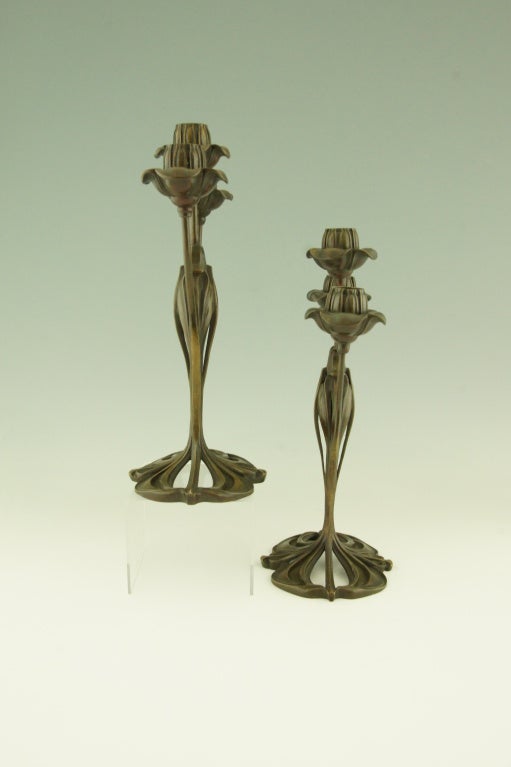 A pair of Art Nouveau candelabra by Georges De Feure, France, 1901.  In Good Condition In Antwerp, BE