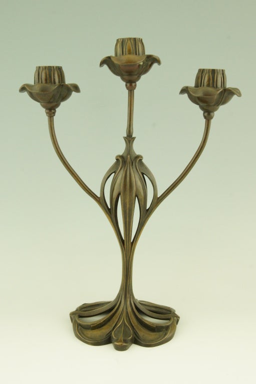 A pair of Art Nouveau candelabra by Georges De Feure, France, 1901.  1