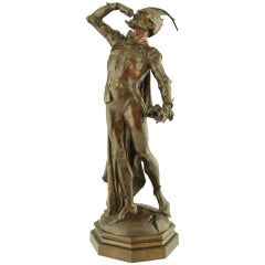 Bronze sculpture of Mephistopheles by August De Wever.
