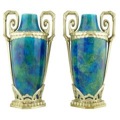 A pair of Art Deco Sèvres vases by Optat Milet.