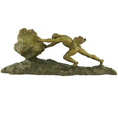Art Deco Bronze "Sisyphus" by Ganu Gancheff