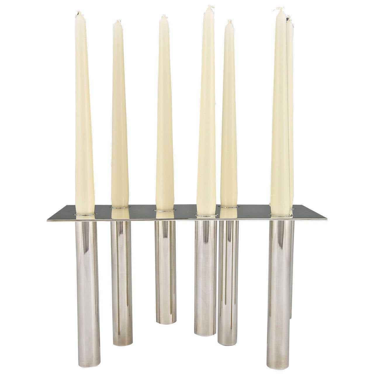 Gio Ponti for Christofle Silver Plated Candelabra or Vase, Pompei