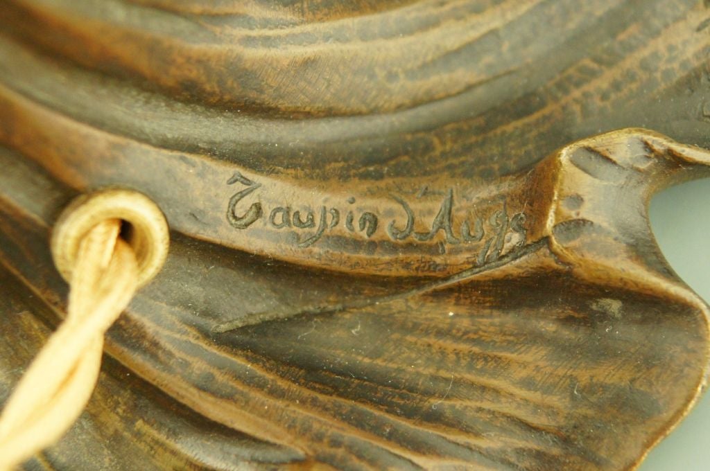 Art Nouveau Bronze Lamp by Taupin d'Auge 3