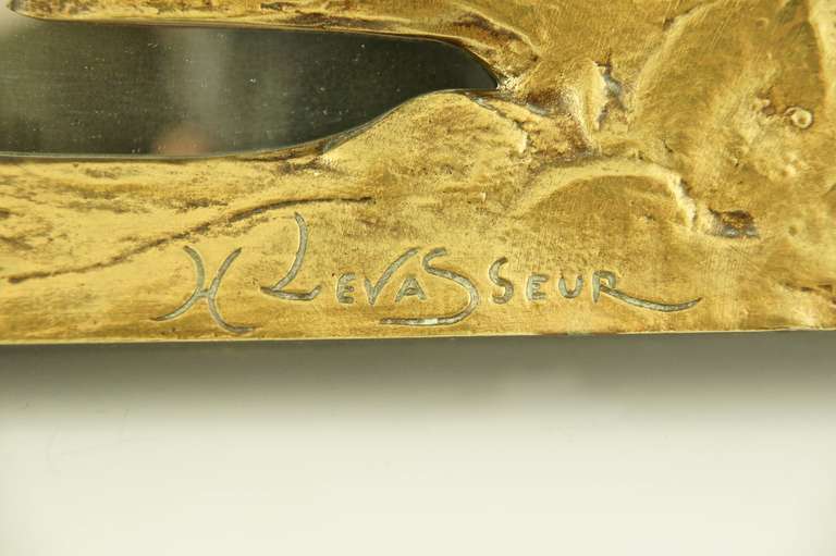 20th Century Bronze Art Nouveau Mirror with Bathing Nudes by Henri Levasseur