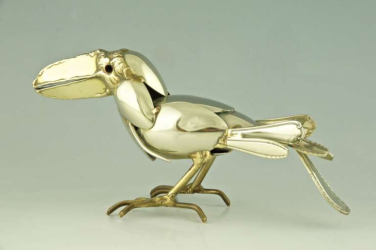 Modern Sculpture of a Toucan by Gerard Bouvier, 1985