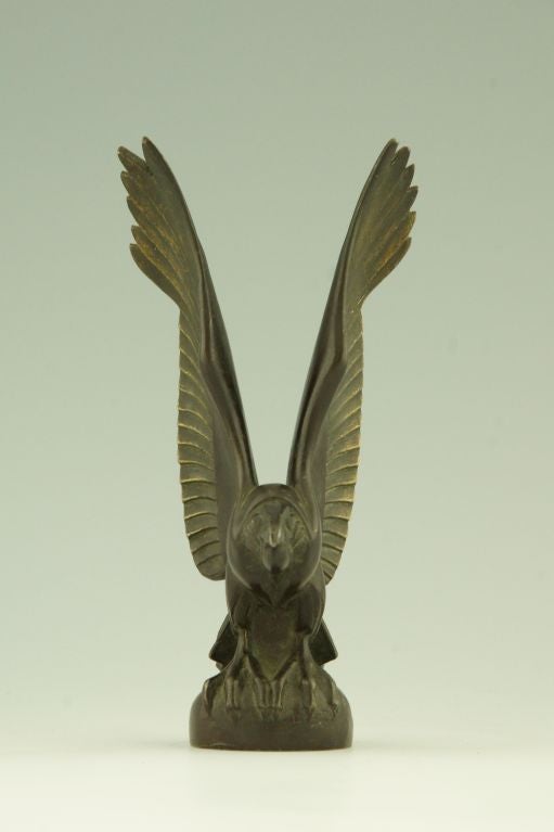 Art Deco Car Mascot of a Vulture by Max Le Verrier In Good Condition In Antwerp, BE