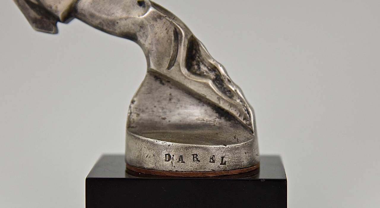 Sculpture Centauride Sculpture Mascotte De Voiture En Bronze Art Déco Français par Darel 1925 1