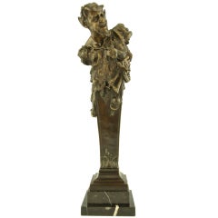Antique bronze of a satyr.