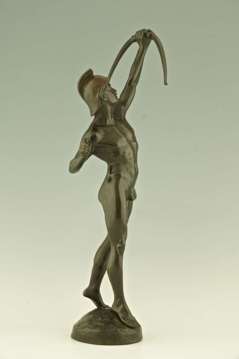 19th Century Antique Bronze of an Archer by Franz Iffland