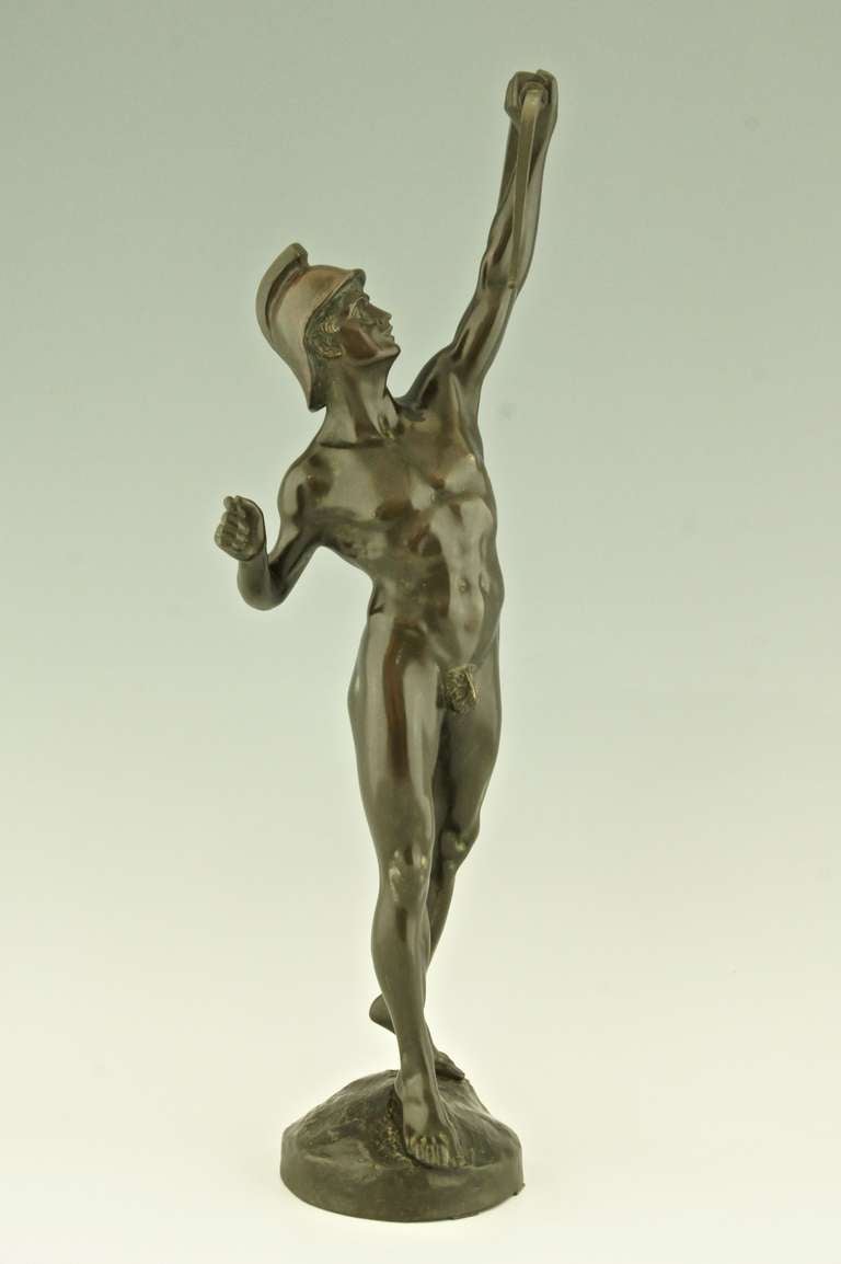 Antique Bronze of an Archer by Franz Iffland 1