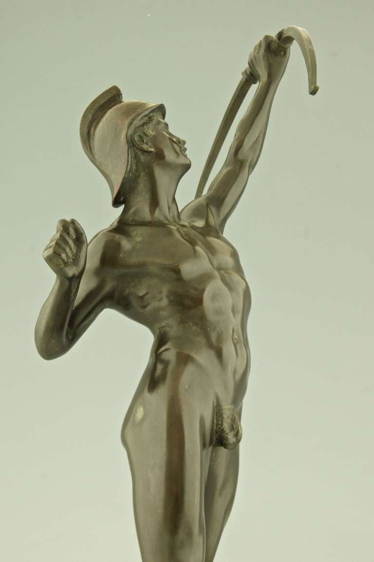 Antique Bronze of an Archer by Franz Iffland 3