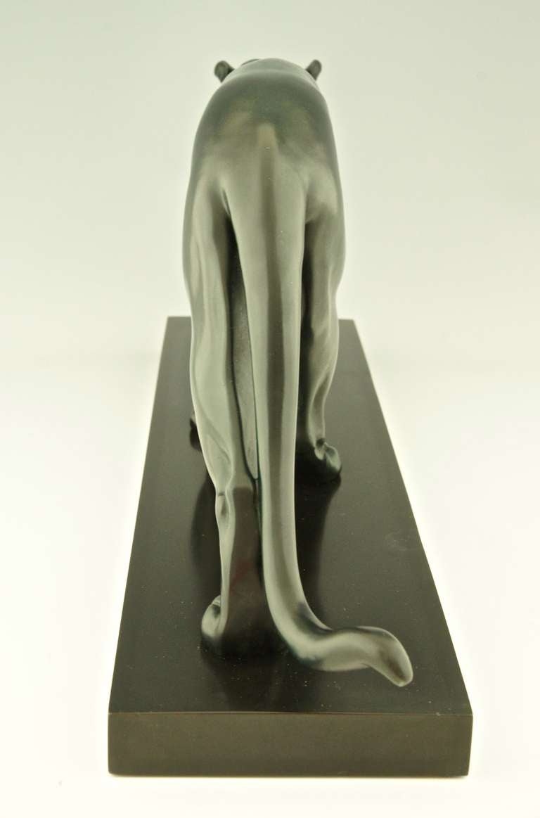 20th Century Art Deco Sculpture of Walking Panther by Max Le Verrier