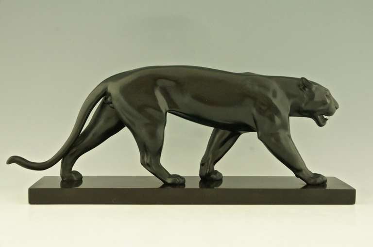 Art Deco Sculpture of Walking Panther by Max Le Verrier 2