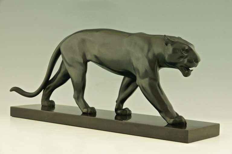 Art Deco Sculpture of Walking Panther by Max Le Verrier 3