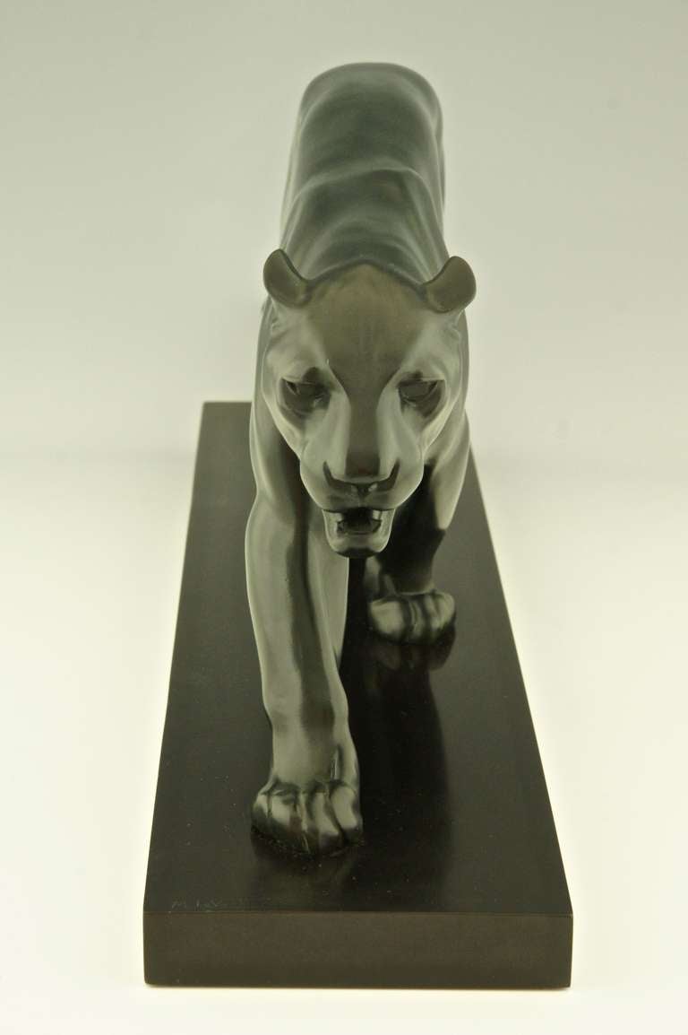 Art Deco Sculpture of Walking Panther by Max Le Verrier 4