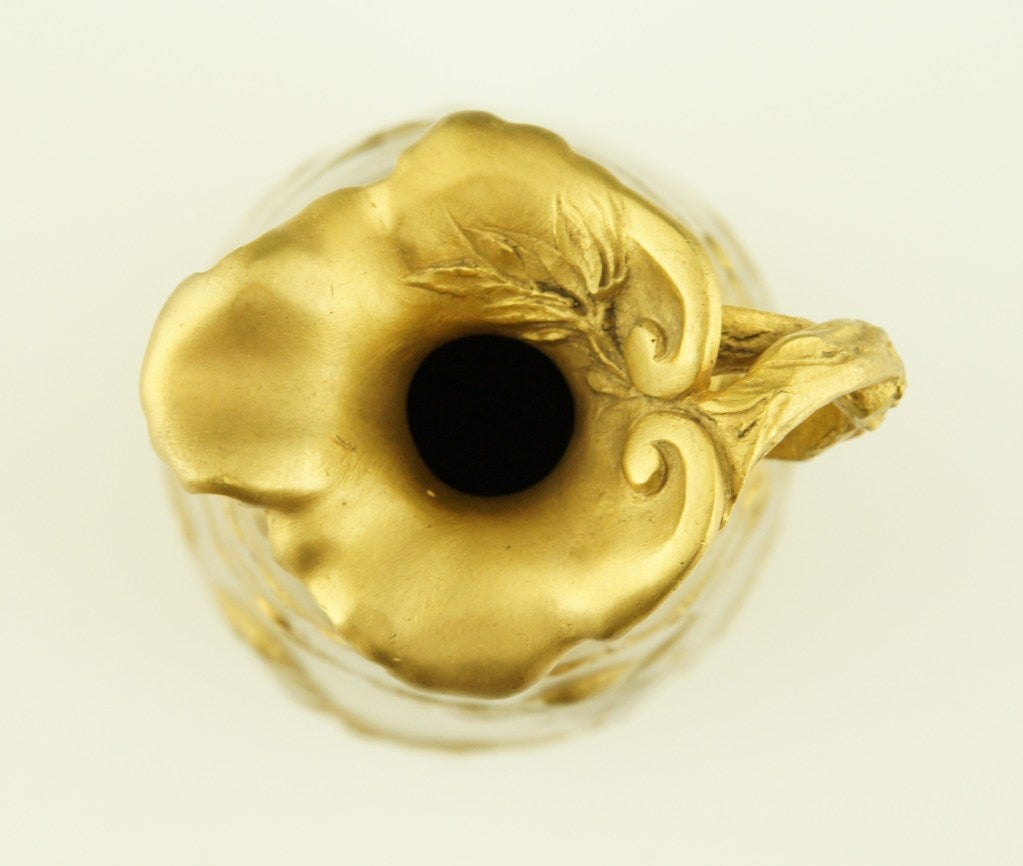 20th Century French gilt bronze Art Nouveau vase with nudes by Alexandre Vibert.