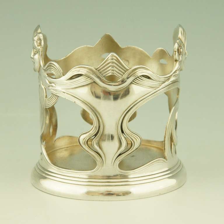 20th Century Art Nouveau Bottle Stand with a Woman's Face by WMF, 1906