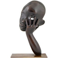 Bronze Head of an African Woman by Hagenauer, Vienna