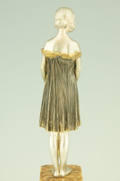 Bronze im Art déco-Stil von D. Chiparus, Unschuld. 6