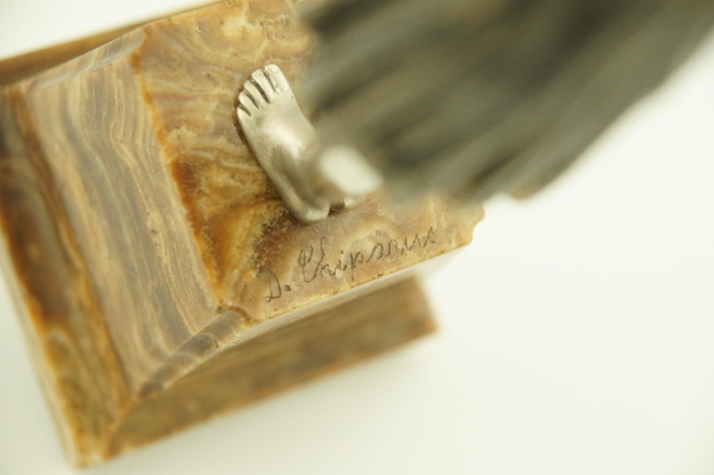 Bronze im Art déco-Stil von D. Chiparus, Unschuld. 3