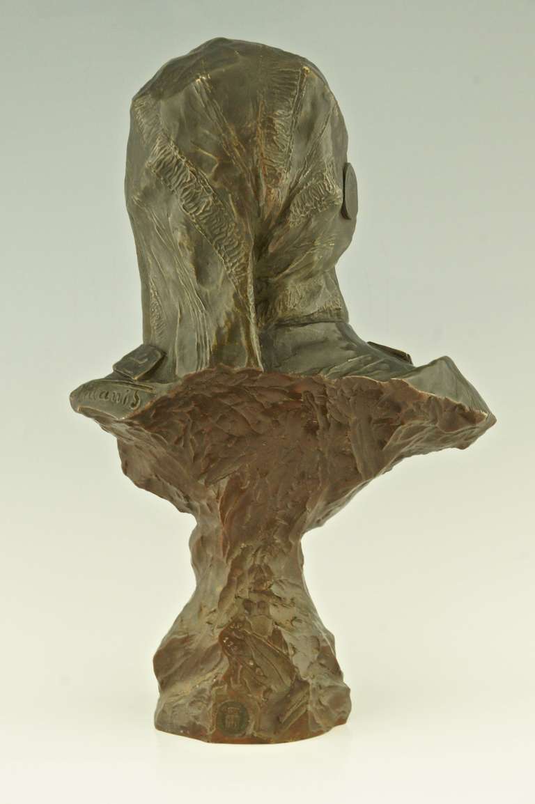 19th Century Art Nouveau Bronze Bust Dalila By Emmanuel Villanis 1890