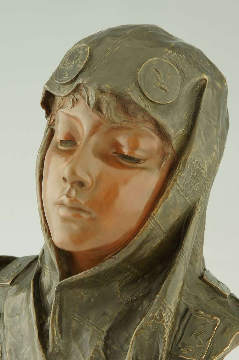 Art Nouveau Bronze Bust Dalila By Emmanuel Villanis 1890 1