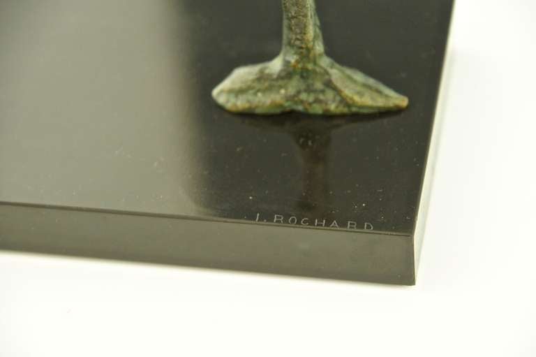 Art Deco Bronze Birds on a Branch by Irenee Rochard, 1930 5