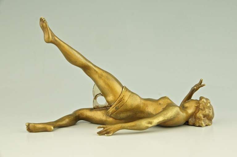 Austrian Vienna Bronze Erotic Naughty Nude Cigar Cutter, Austria 1920