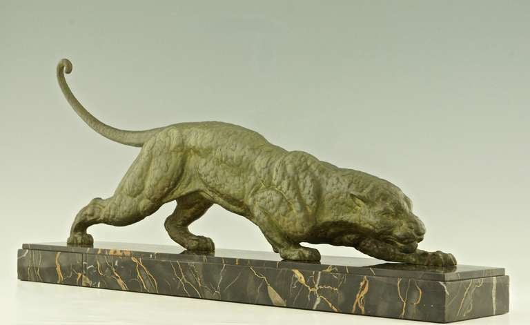 Art Deco Panther By Demetre Chiparus, France 1930. In Good Condition In Antwerp, BE
