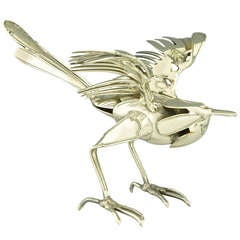 Vintage Bird Sculpture Made of Forks and Spoons by Gerard Bouvier