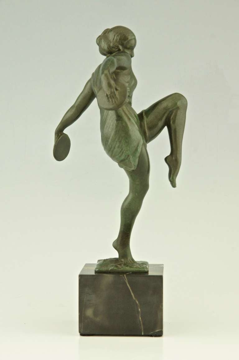 20th Century Art Deco Dancer With Cymbals By Fayral.