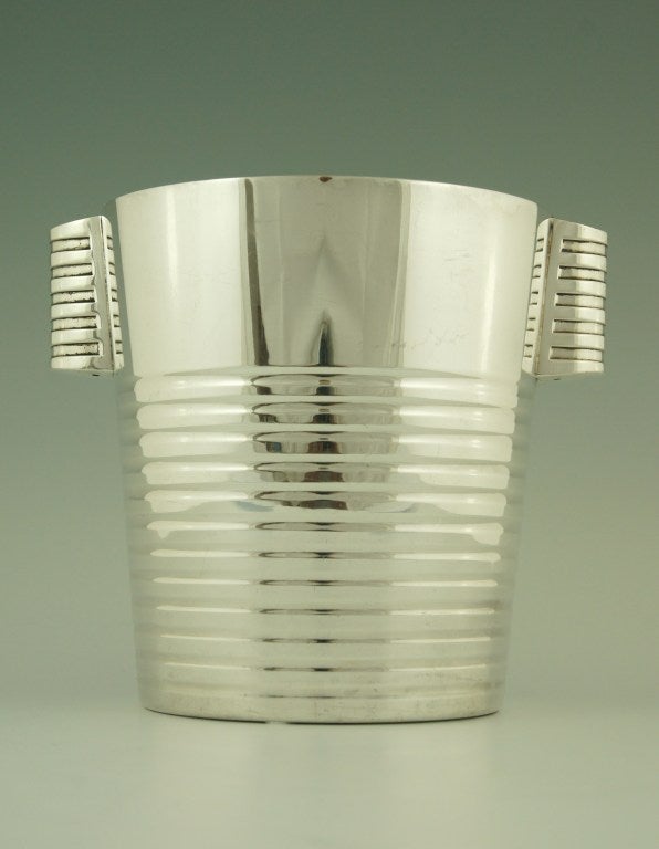 Art deco Champagne bucket by Luc Lanel for Christofle.